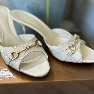 NIB Authentic Gucci signature material mule shoes-NEVER WORN